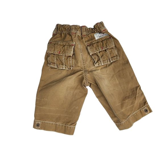 Baby Gap Boy's 6-12m Outfit White Top Khaki Brown Cargo Pants Safari 2 Piece Set - Picture 2 of 13